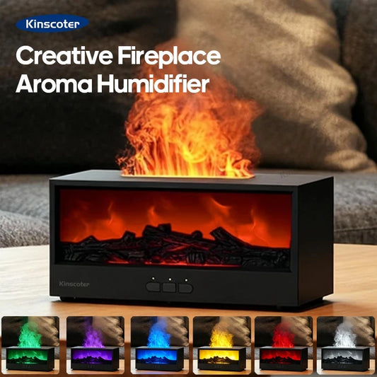 Difusor de Aroma Chimenea con Luces LED